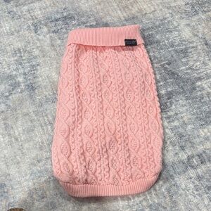 Dog sweater Pink Cable Knit Pet Sweater